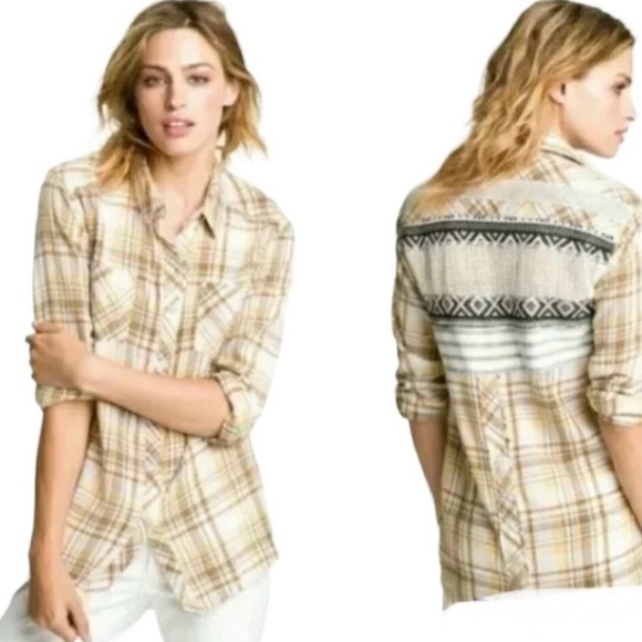 We The Free Tops - We The Free Free People Women’s The Free Park Ranger Plaid Button Up Shirt PS